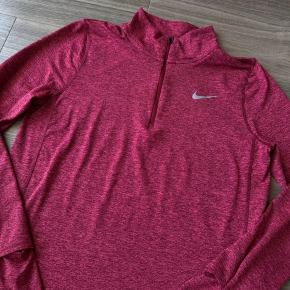 NWOT Nike Running Red Long Sleeve Half Zip Jacket Size Small - Picture 5 of 7
